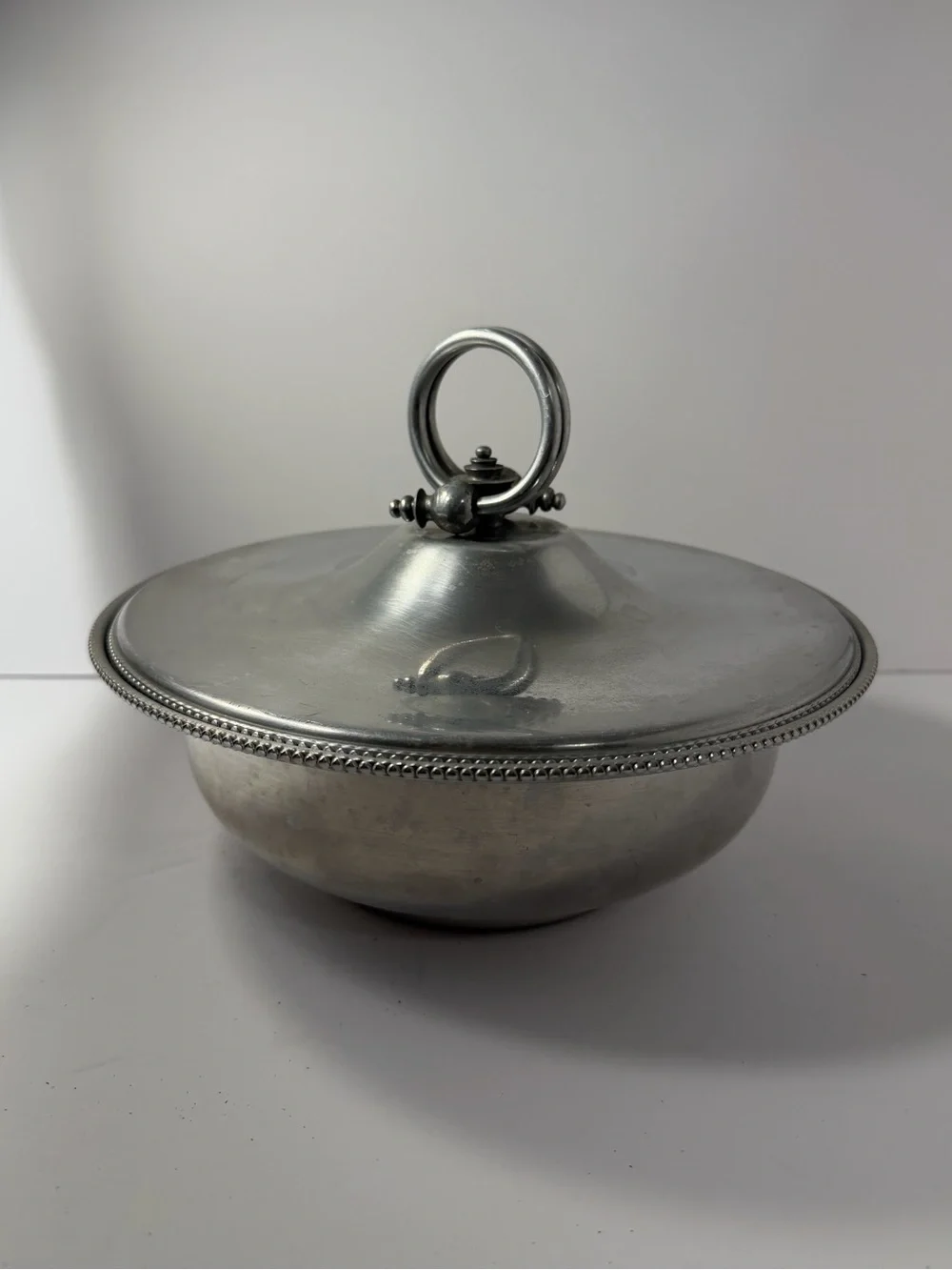 Vintage B.W. Buenilum Aluminum Covered Serving Bowl MCM